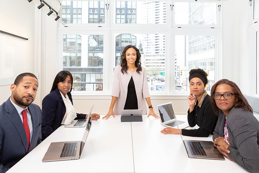 Adult Communication Conference Room Cooperation